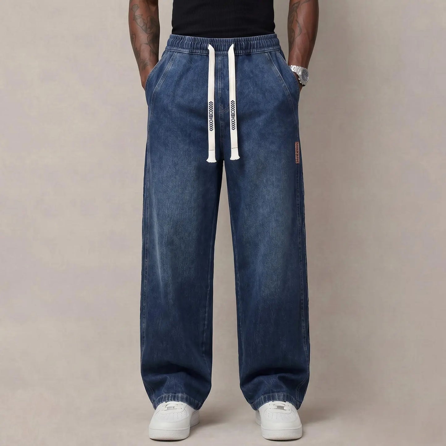 🔥 BEST SELLER | 6PCS $24.63 | Men’s Stretch Cotton Loose-Fit Drawstring Jeans