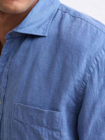 Casual Soft And Comfortable Denim Blue Shirt