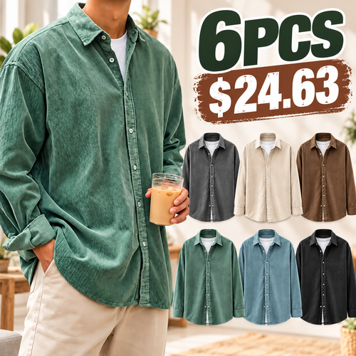 6-pack corduroy shirt bundle main image