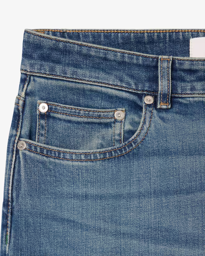 Men's Organic Cotton Slim-Fit Stretch Jeans – Classic 5-Pocket Jeans with Zip Fly & Belt Loops