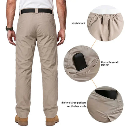 Men’s Tactical Cargo Trousers - Rear Pockets and Waist