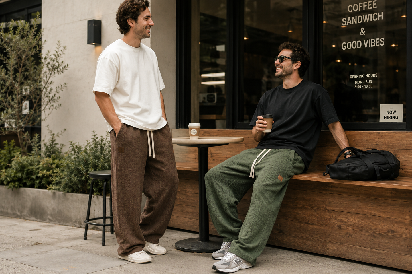 🔥 BESTSELLER | 6PCS $24.63 | Men’s Wide-Leg Drawstring Pants