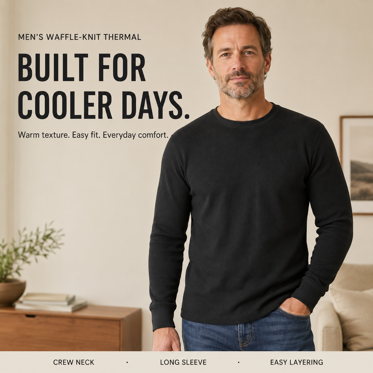 🔥 BESTSELLER | 10PCS $25.99 | Men’s Waffle-Knit Thermal Shirts