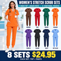 8 Sets: All 8 Colors - $24.95 (Each Set: Top + Pants)