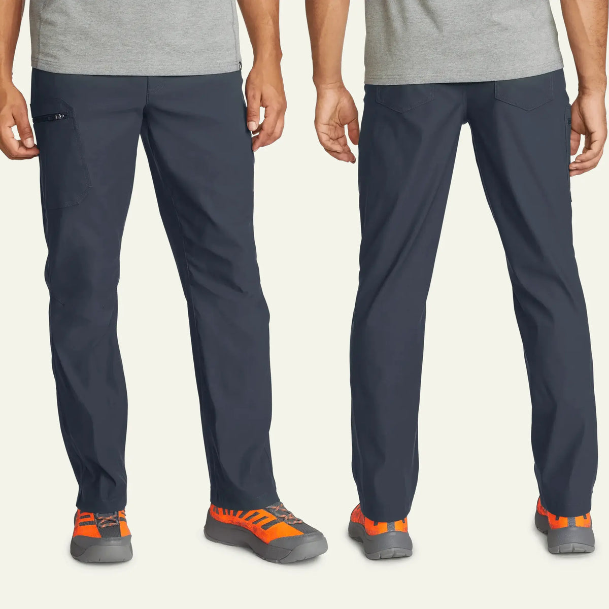 8-piece men's water-repellent stretch hiking pants bundle
