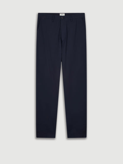 Casual Style Deep Blue Cotton Pants